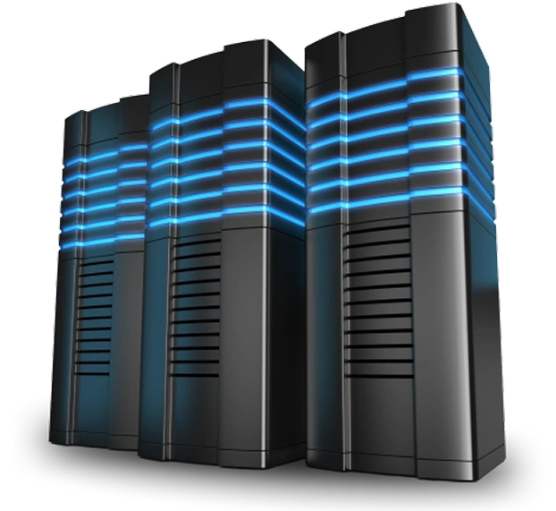 Windows VPS server racks inside a glowing cloud