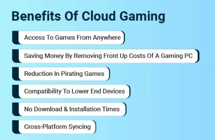 benefits of cloud gaming